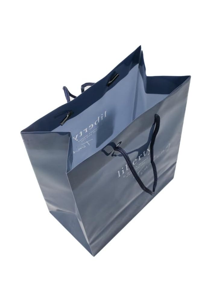 Liberty Gift Bag with English Text Design | Blue | 20 x 25 x 11 cm | Decorative Paper Gift Bag with Handles - Image 3